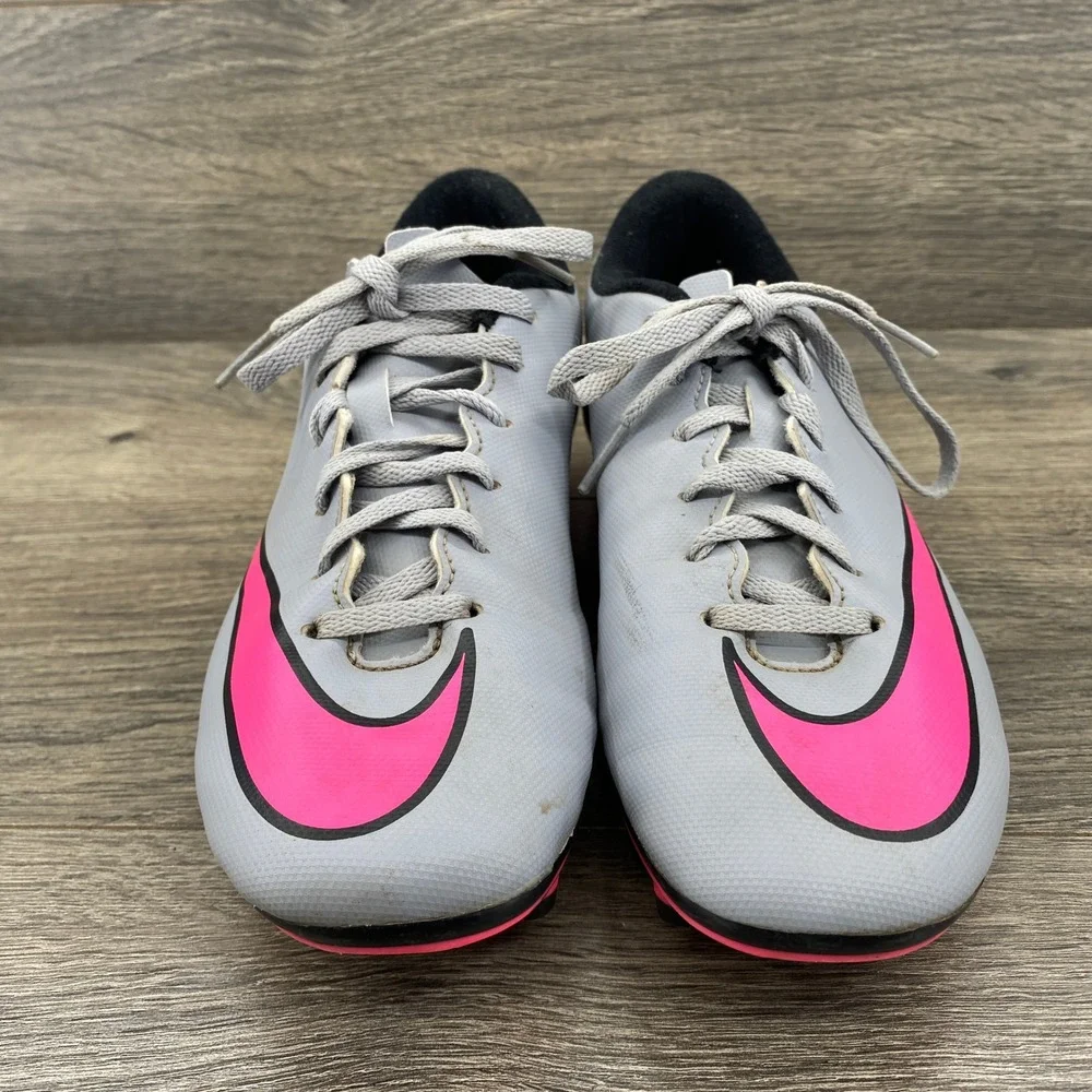 Nike Mercurial Victory V FG Soccer Cleats Womens 7.5 Grey Pink 651647-060